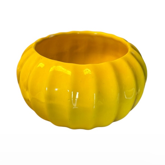 Other - Bright Yellow Glazed Ceramic Planter.